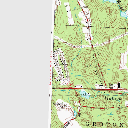 Topographic Map of Corey Sub Park, CT