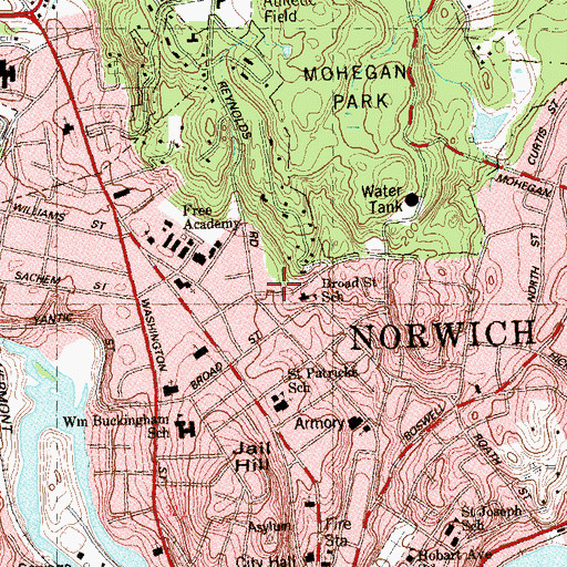 Topographic Map of Daughters of the American Revolution Museum, CT