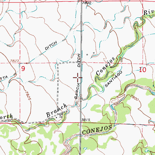 Topographic Map of Garcia Ditch, CO