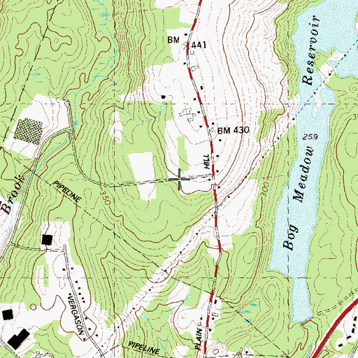 Topographic Map of Dodd Stadium, CT