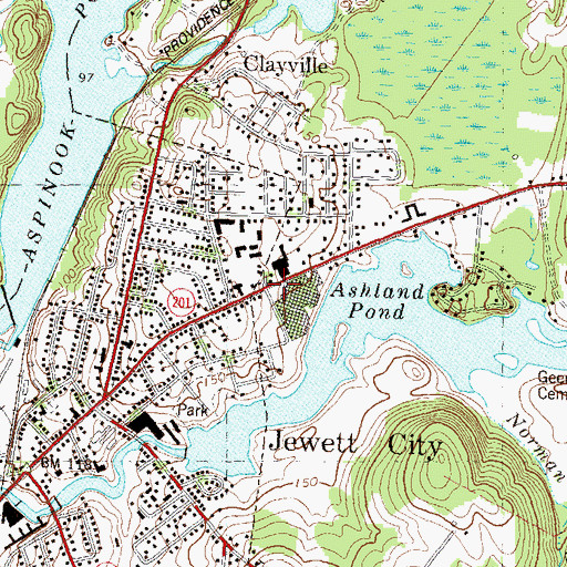 Topographic Map of Dorrville (historical), CT