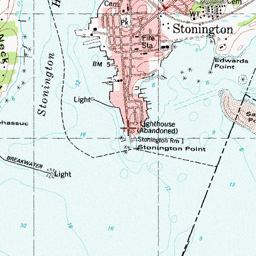 Topographic Map of DuBois Beach, CT