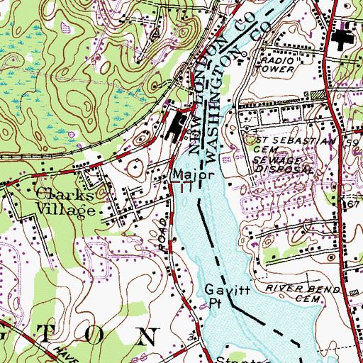 Topographic Map of Duck Channel, CT