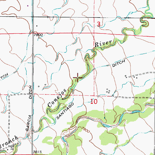 Topographic Map of Sautiago Ditch, CO