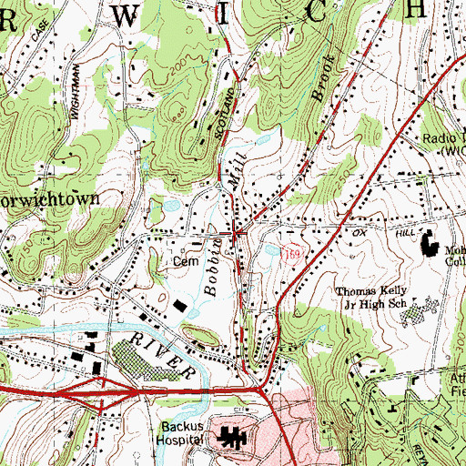 Topographic Map of Eckankar Center, CT