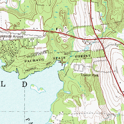 Topographic Map of Edmonds Brook, CT