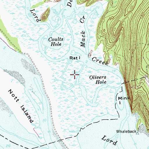 Topographic Map of Ely Meadow, CT