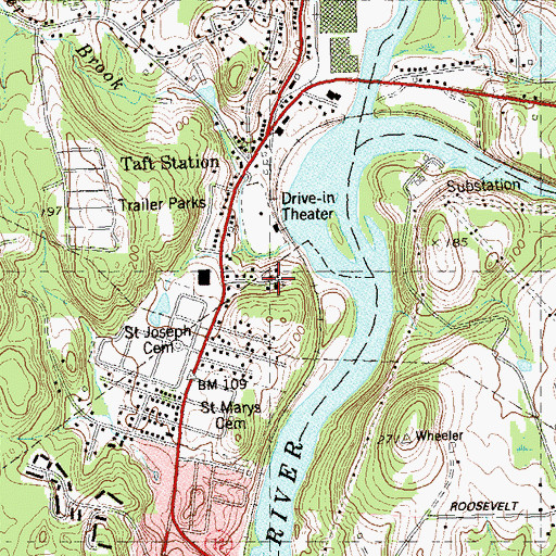Topographic Map of Emmanuel Church of God in Christ, CT
