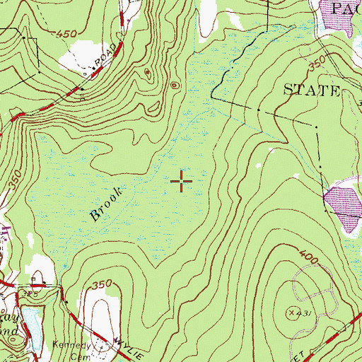Topographic Map of Erickson Wildlife Marsh, CT
