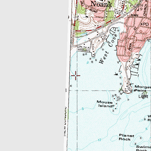Topographic Map of Esker Point, CT