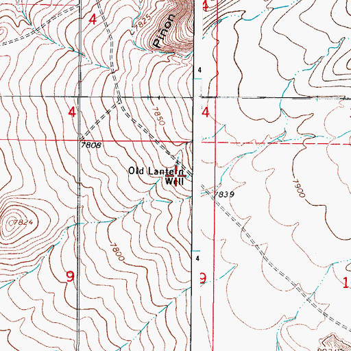 Topographic Map of Old Lantern Well, CO