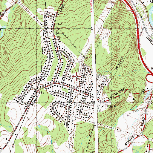 Topographic Map of Fernwood Playground, CT