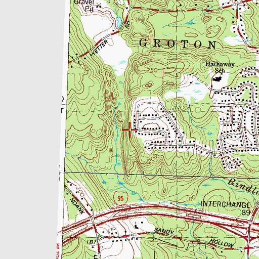 Topographic Map of Fieldcrest Park, CT