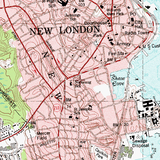 Topographic Map of Garibaldi Square, CT