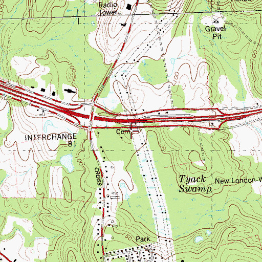 Topographic Map of Gilead Church (historical), CT