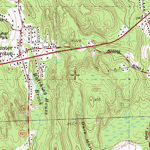 Topographic Map of Gray Rock Parket, CT