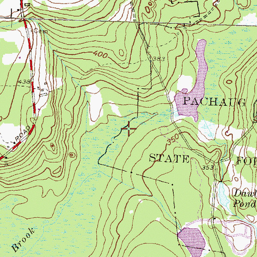 Topographic Map of Great Meadow Wildlife Marsh, CT