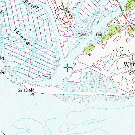 Topographic Map of Griswold Cove, CT