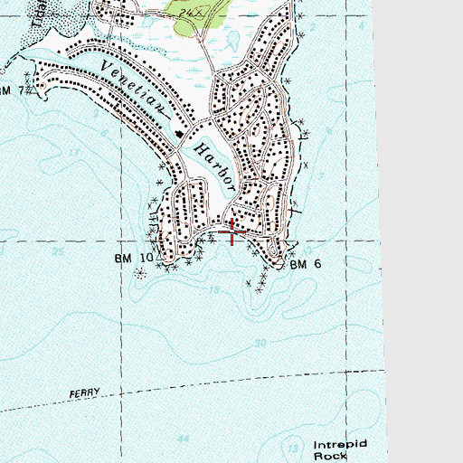 Topographic Map of Groton Long Point South Beach, CT