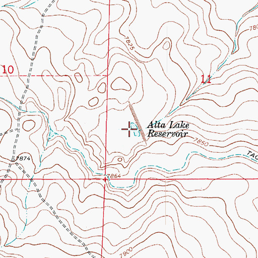 Topographic Map of Alta Lake Reservoir, CO