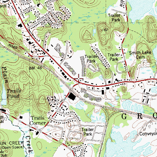 Topographic Map of Groton Walk-in Medical Care Center, CT