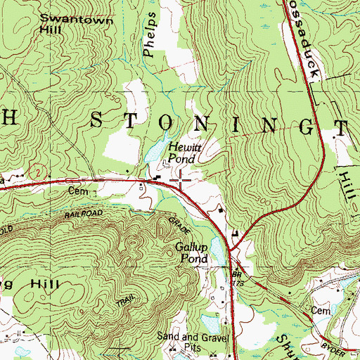 Topographic Map of Hewitt School (historical), CT