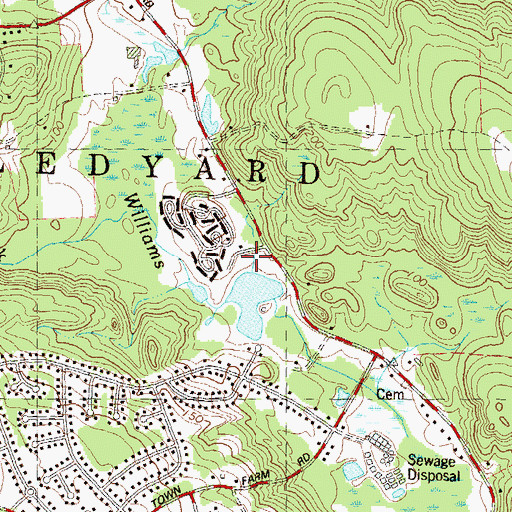 Topographic Map of Highland Lake Park, CT