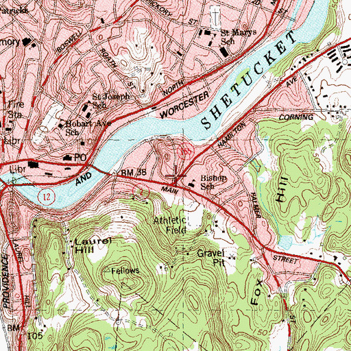 Topographic Map of His Church of Living Waters, CT