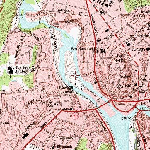 Topographic Map of Holly Hock Island, CT