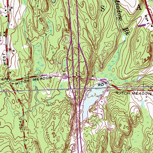 Topographic Map of Interchange 5, CT