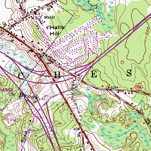 Topographic Map of Interchange 20, CT