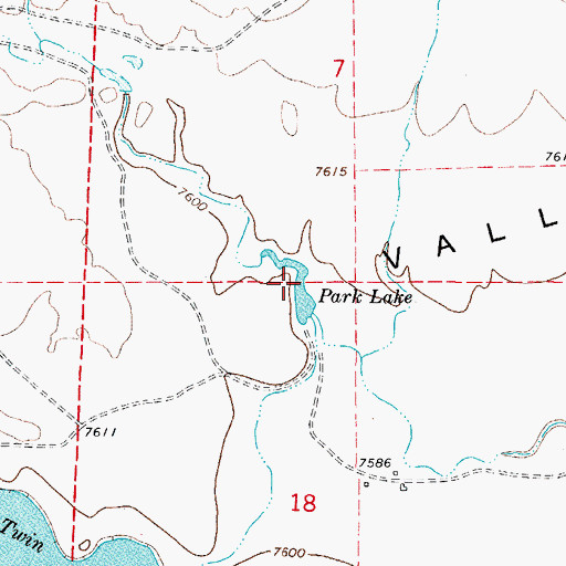 Topographic Map of Park Lake, CO