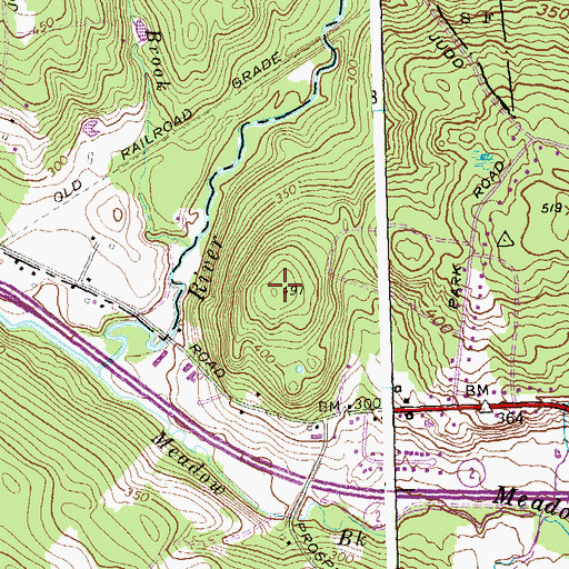 Topographic Map of Jeremiahs Back, CT