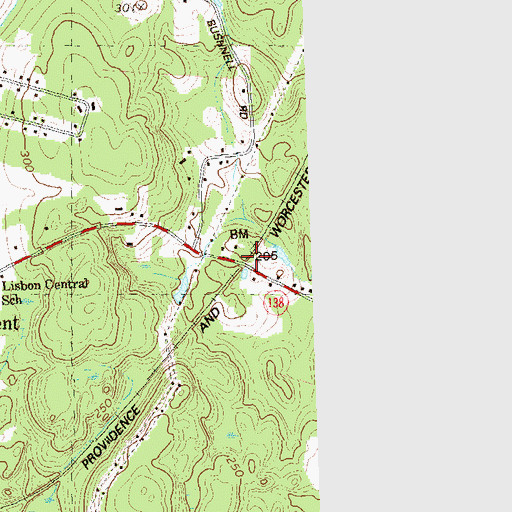 Topographic Map of Jewett City Station (historical), CT