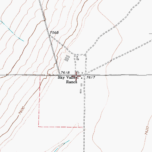 Topographic Map of Sky Valley Ranch, CO