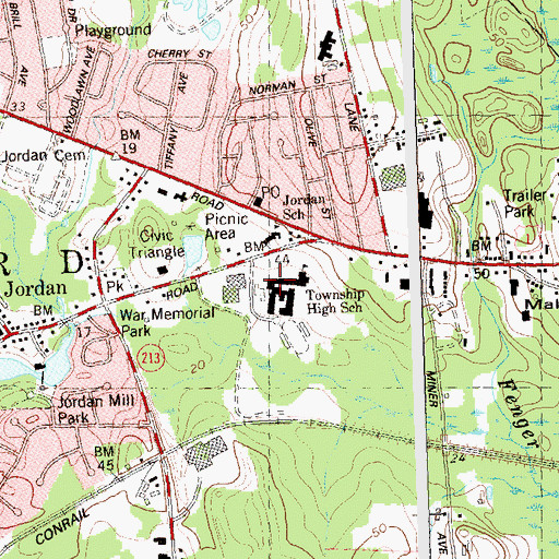 Topographic Map of Jason Elementary School, CT