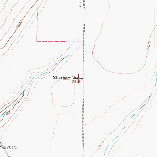 Topographic Map of Sharbert Well, CO