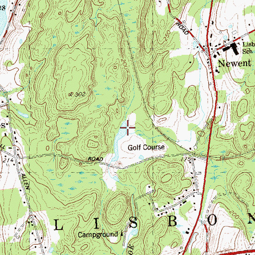 Topographic Map of Kendall Pond, CT