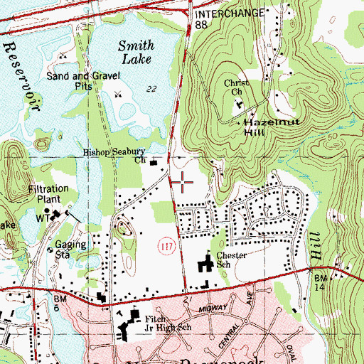 Topographic Map of Kiely Park, CT