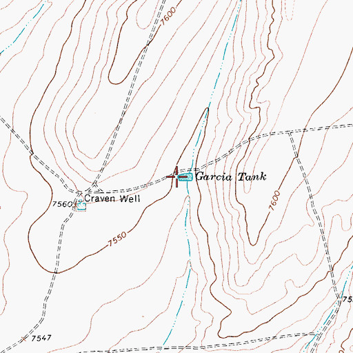 Topographic Map of Garcia Tank, CO