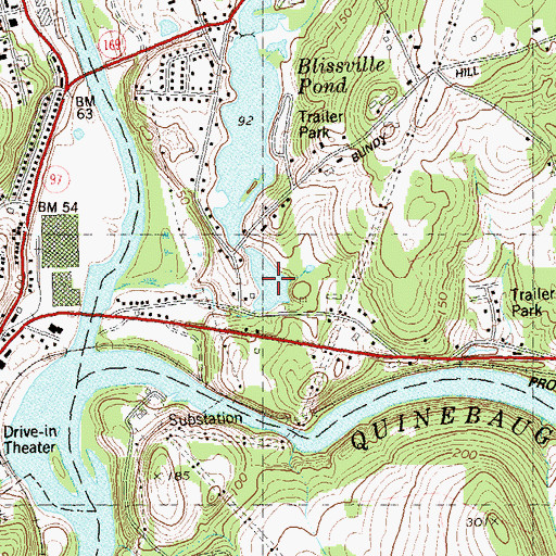 Topographic Map of Lisbon Ice Pond (historical), CT