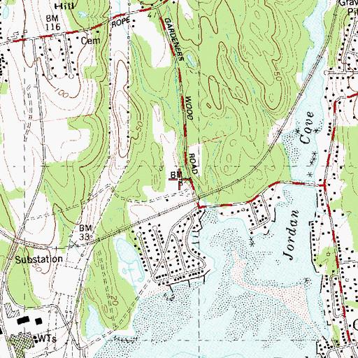 Topographic Map of Little League Fields South, CT