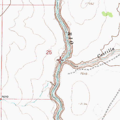 Topographic Map of Costilla Creek, NM