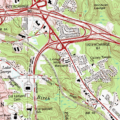 Topographic Map of Long Hill Park, CT