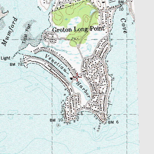 Topographic Map of The Lower Lagoon, CT