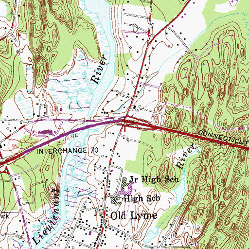 Topographic Map of Lyme Academy of Fine Arts, CT