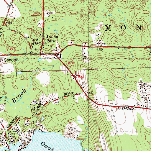 Topographic Map of Manwaring School (historical), CT