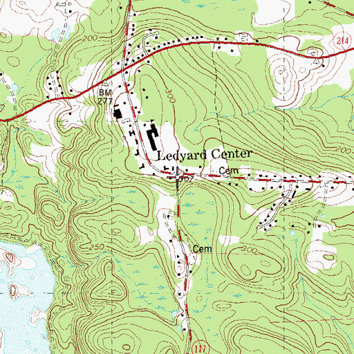 Topographic Map of Maushantuxet (historical), CT