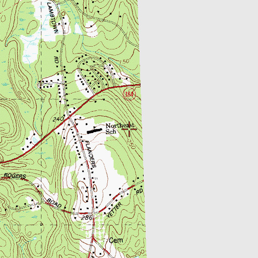 Topographic Map of Meredith Hill Park, CT