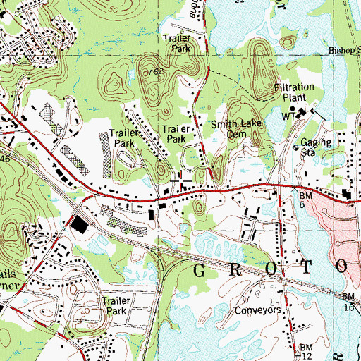 Topographic Map of Missionary Church of God, CT